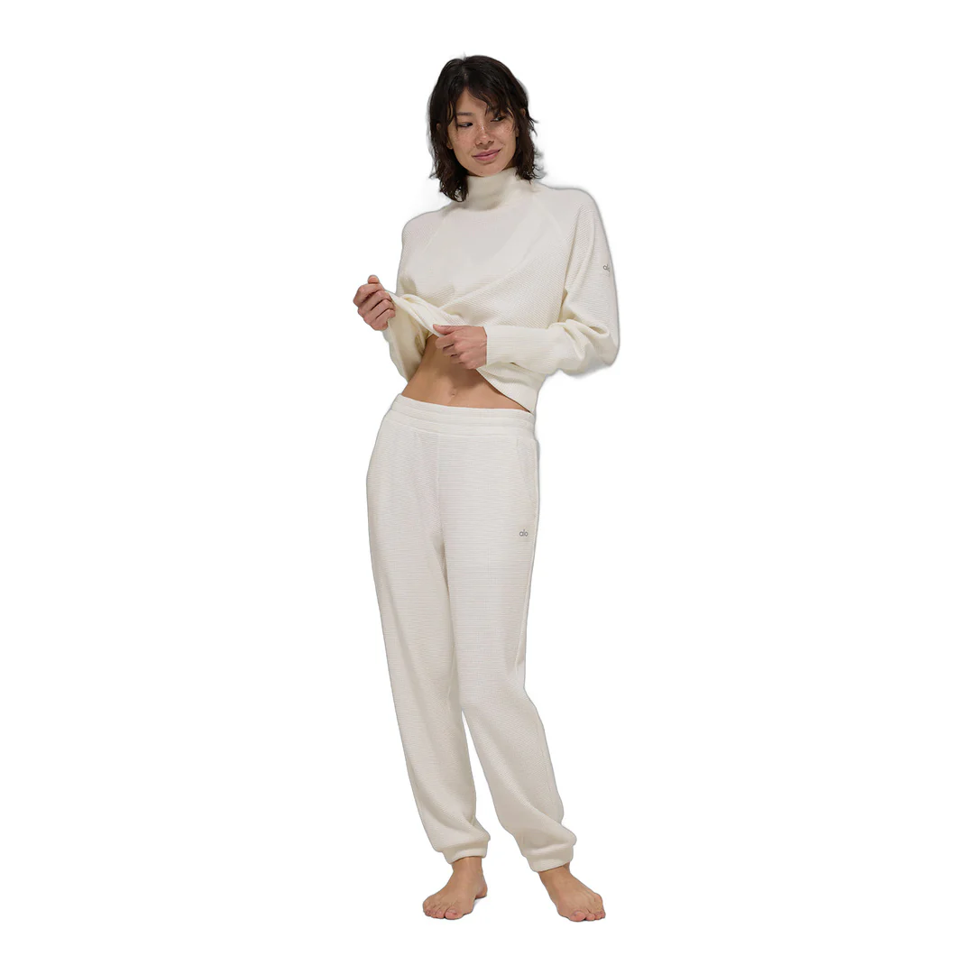 alo Waffle Weekend Escape Jogger - Ivory - Image 5