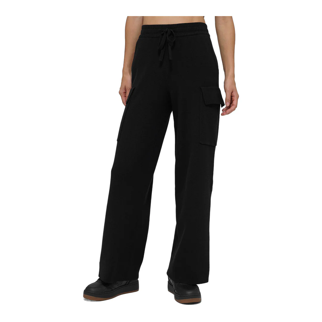 alo Scholar Knit High-Waist Cargo Pant - Black - Image 4
