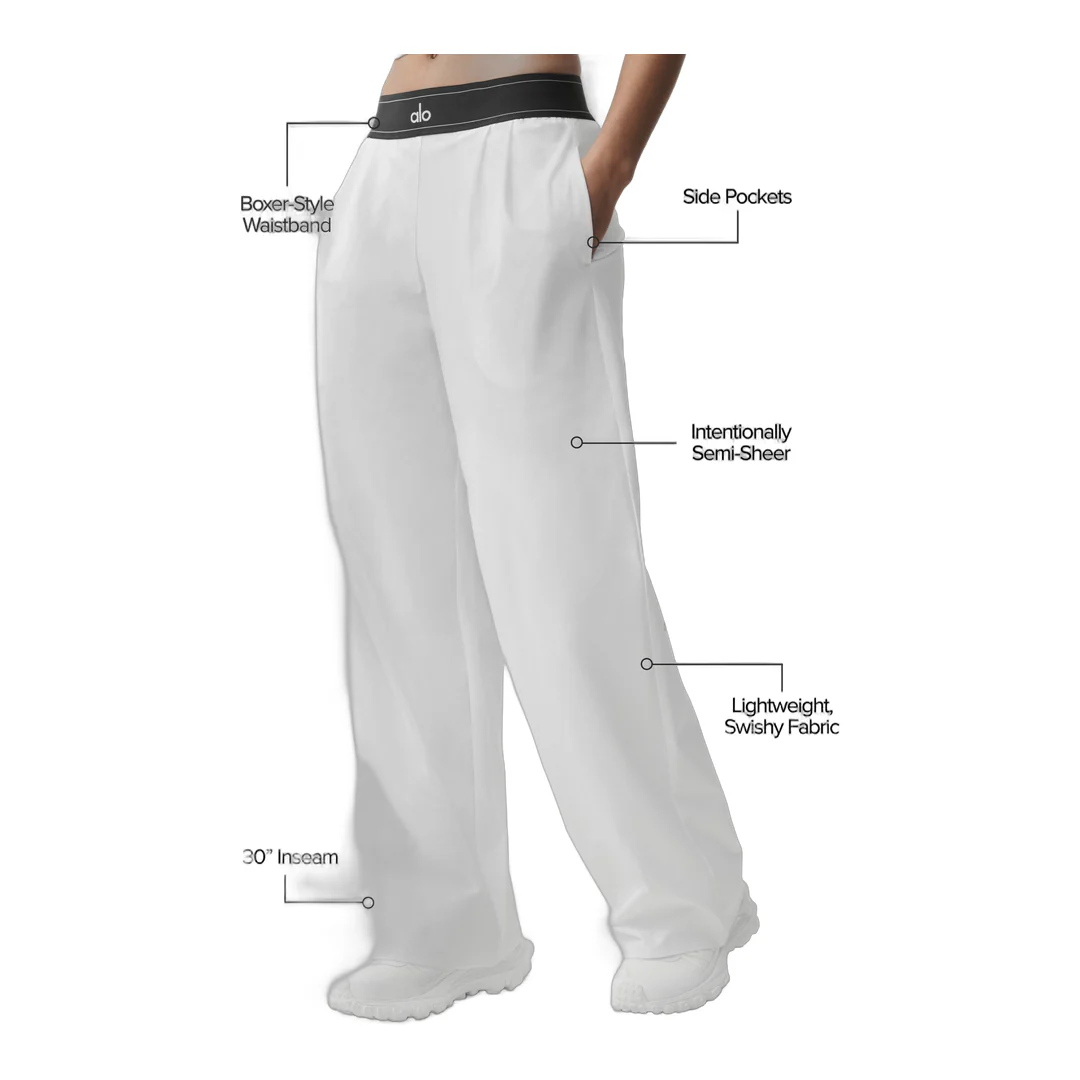 alo Suit Up Trouser (Regular) - White/Black - Image 2