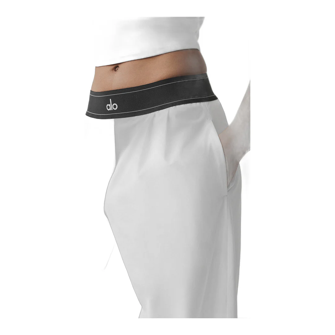 alo Suit Up Trouser (Regular) - White/Black - Image 4