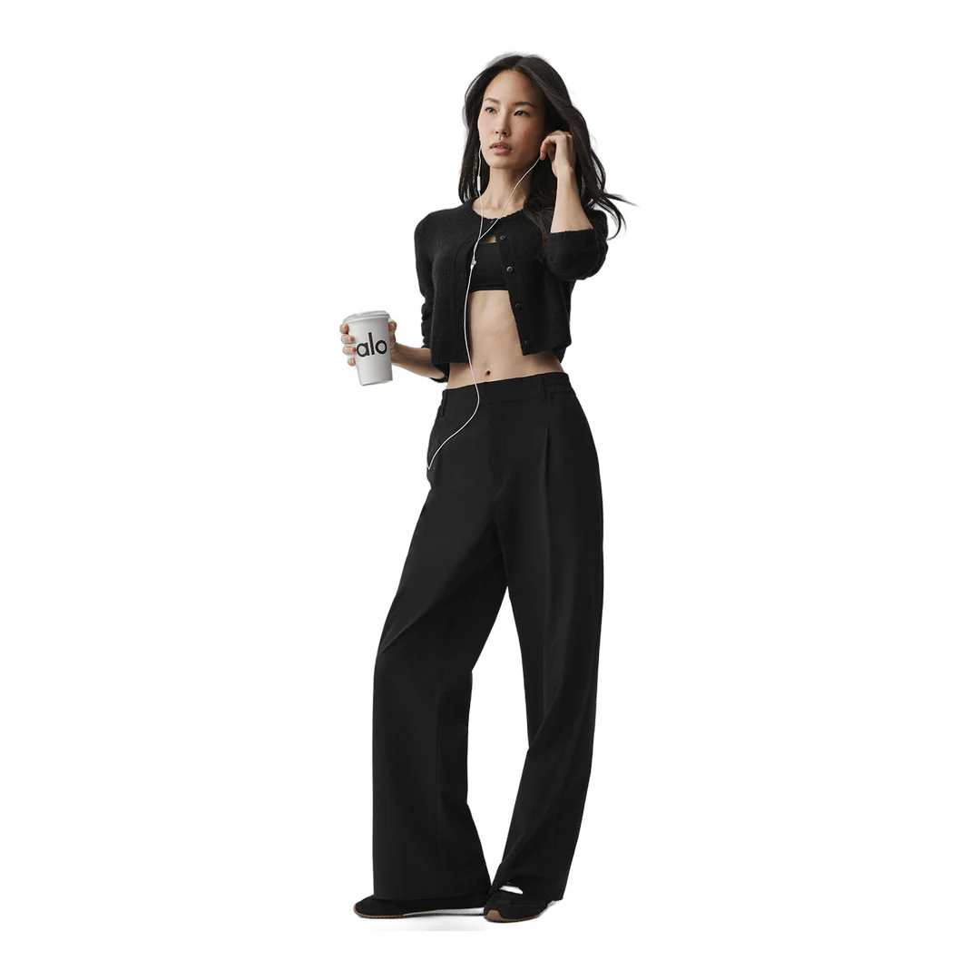 alo High-Waist Pursuit Trouser (Regular) - Black - Image 5