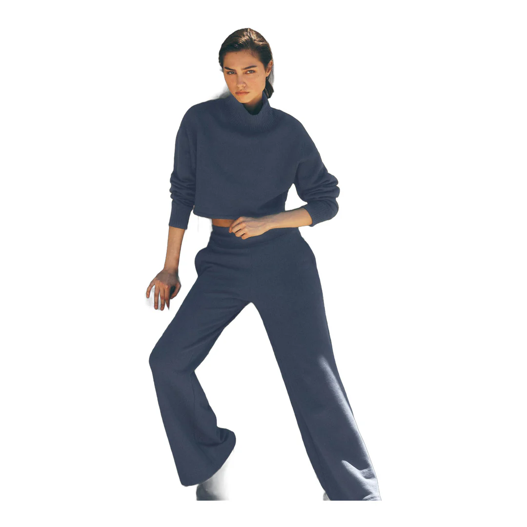 alo Serenity Wide Leg Sweatpant - Bluestone