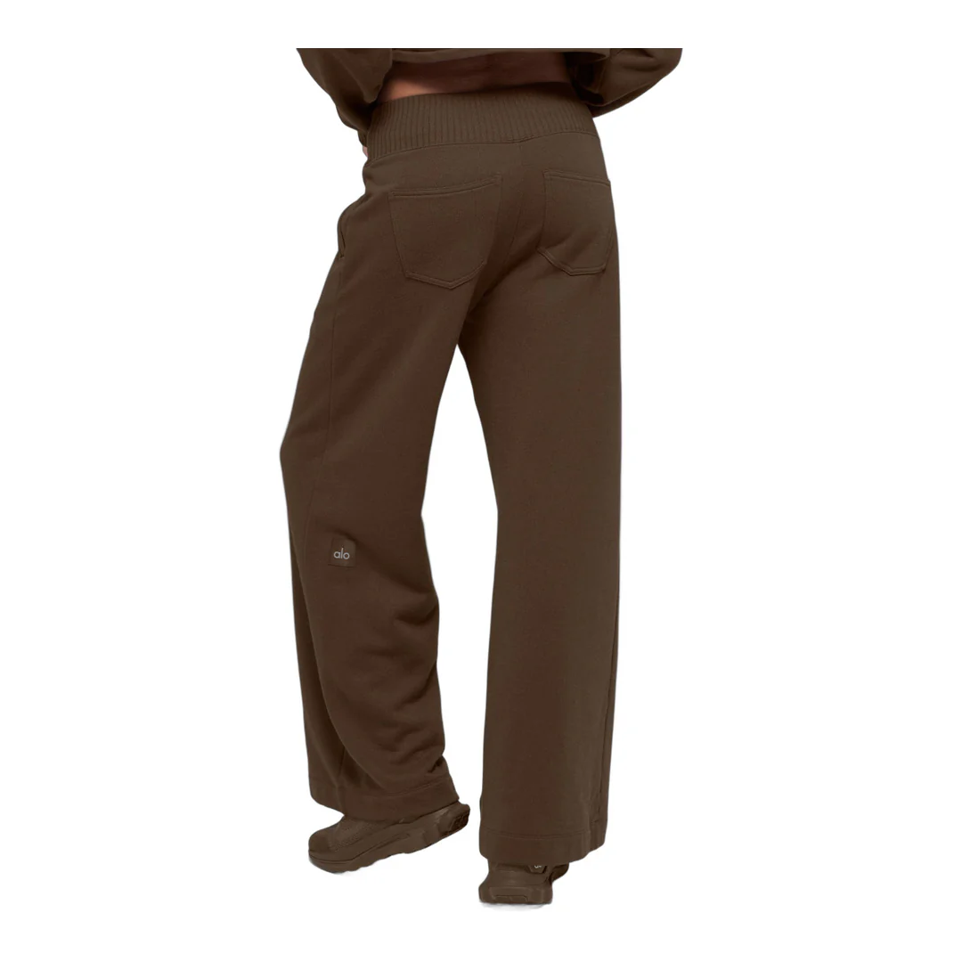 alo Serenity Wide Leg Sweatpant - Espresso - Image 2