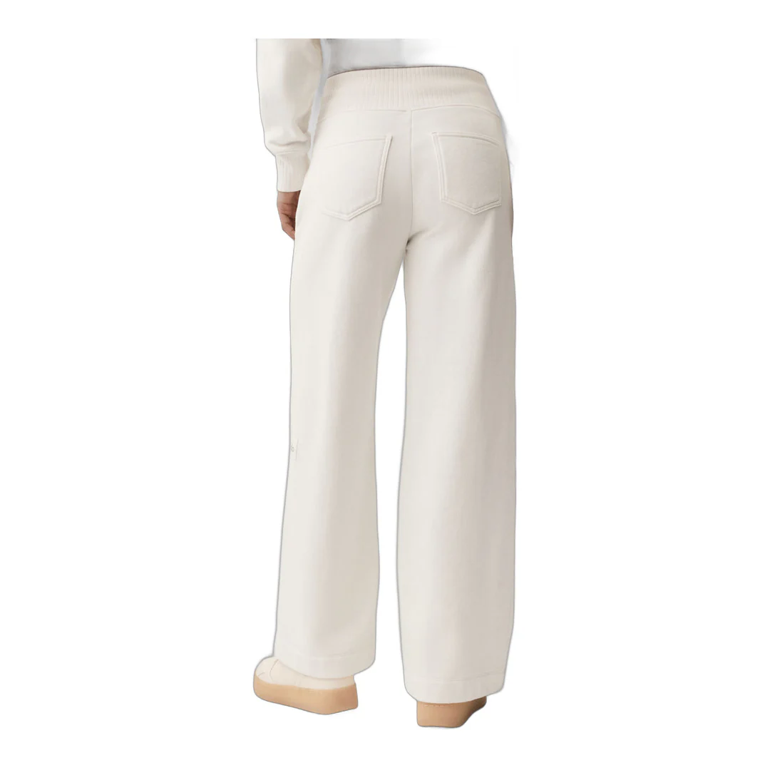 alo Serenity Wide Leg Sweatpant - Ivory - Image 4