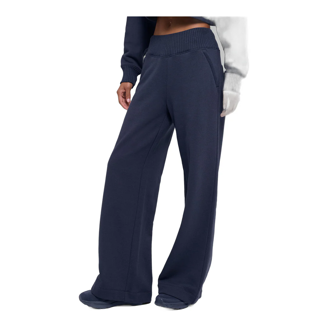 alo Serenity Wide Leg Sweatpant - Navy
