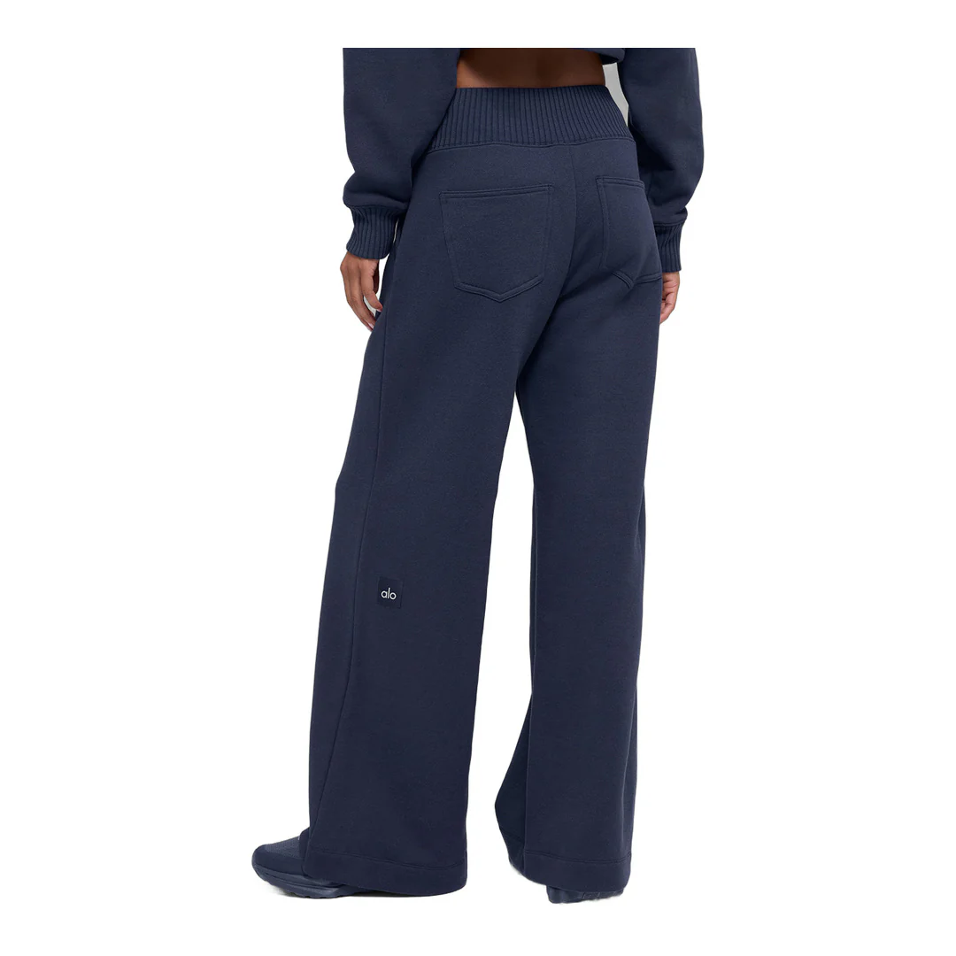 alo Serenity Wide Leg Sweatpant - Navy - Image 2