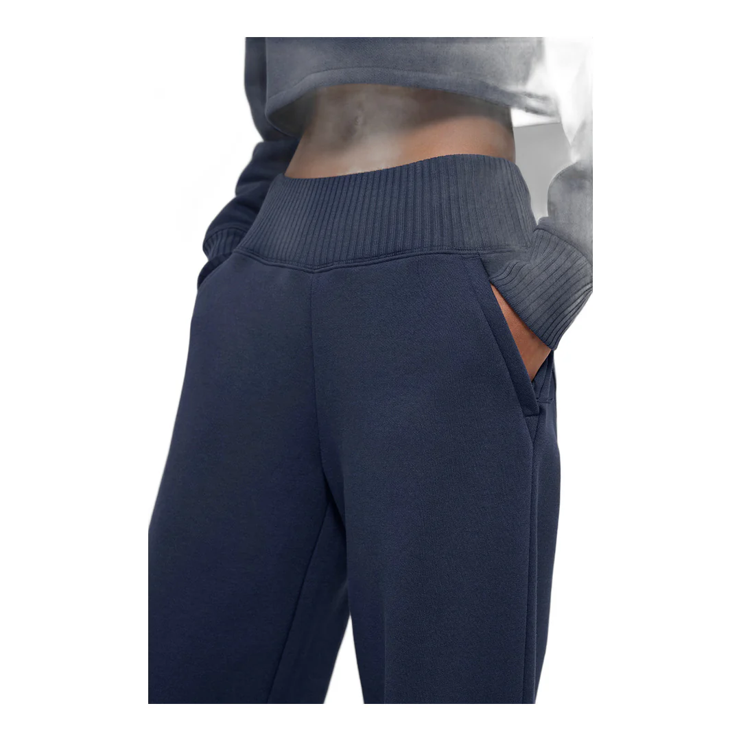 alo Serenity Wide Leg Sweatpant - Navy - Image 3