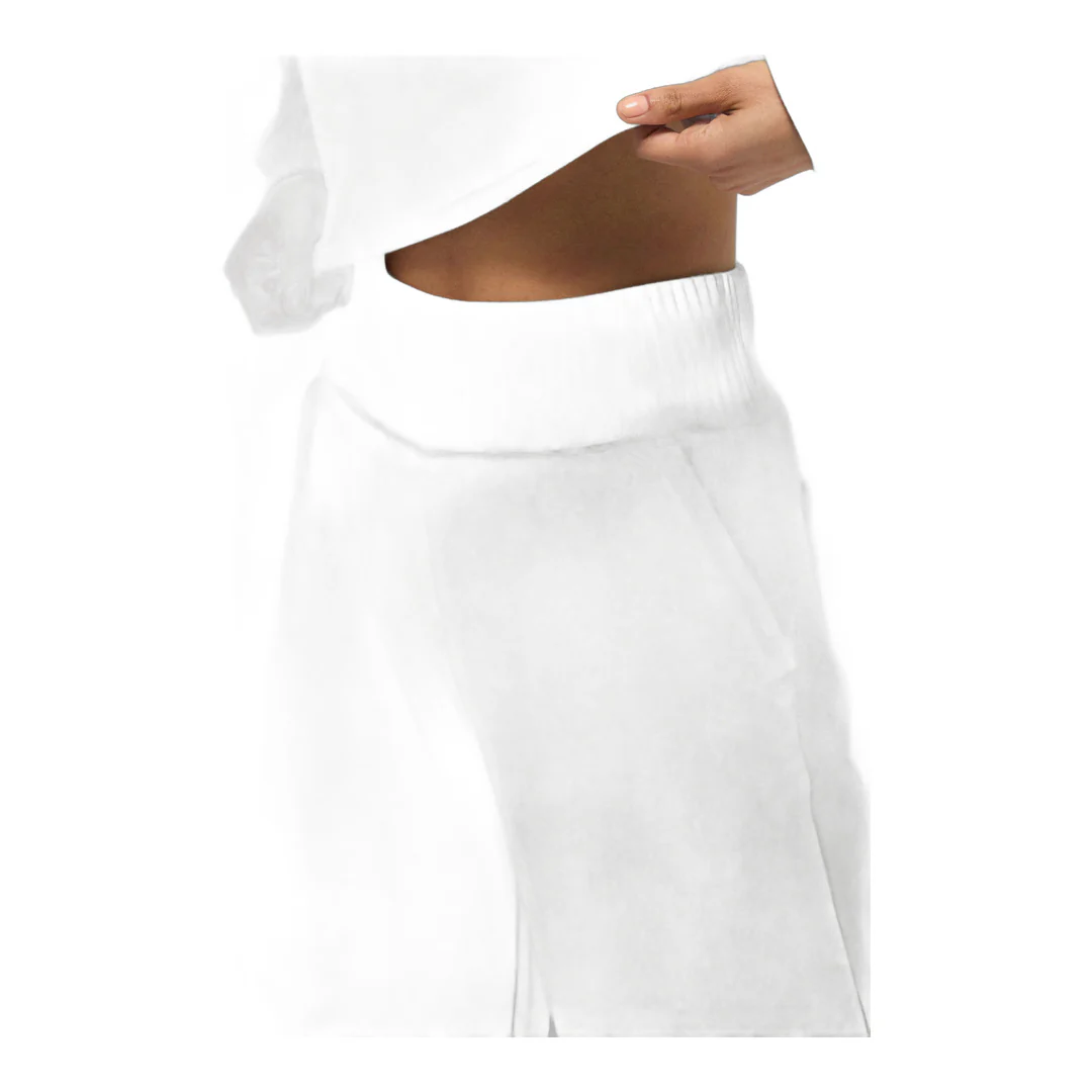 alo Serenity Wide Leg Sweatpant - Oatmeal Heather - Image 3