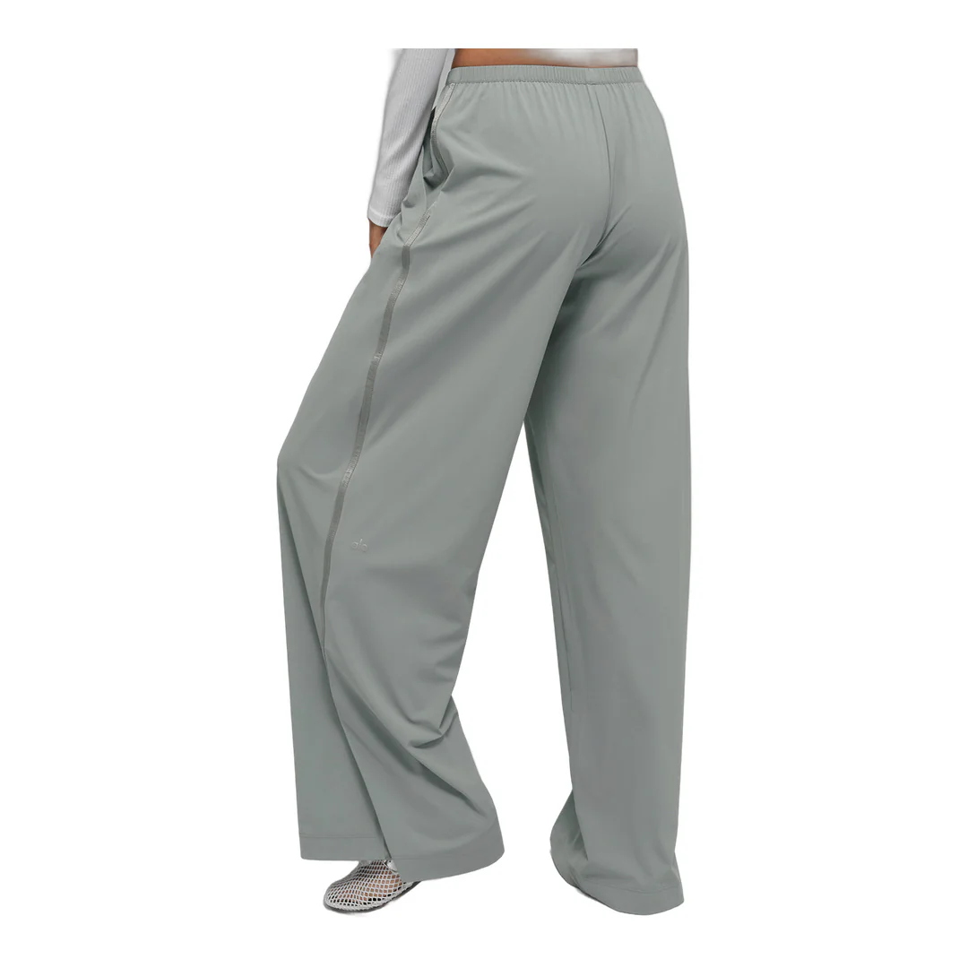 alo Breezy Wide Leg Pant (Long) - Lunar Grey - Image 2