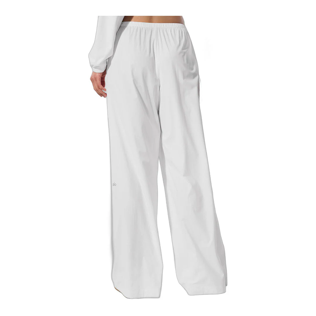 alo Breezy Wide Leg Pant (Long) - White - Image 2