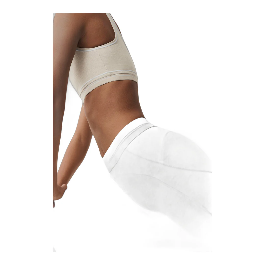 alo Alosoft High-Waist Heart Throb Legging - Oatmeal Heather/White - Image 4