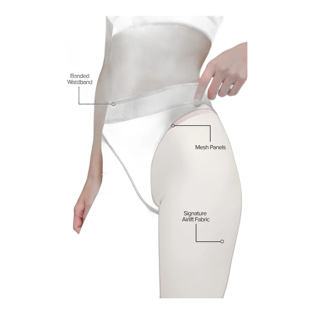 alo Airlift High-Waist 7/8 Rebel Legging - Ivory - Image 2