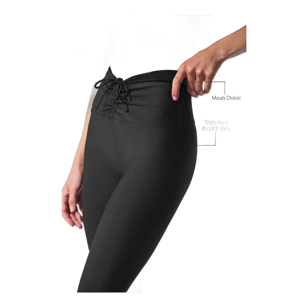 alo Airlift Mesh High-Waist Divine Legging - Black - Image 2