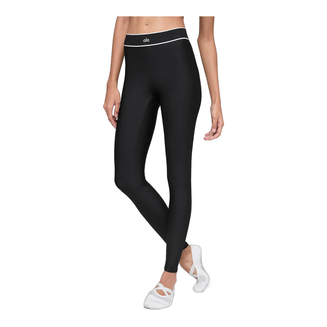 alo Airlift High-Waist Alignment Legging - Black/White - Image 3