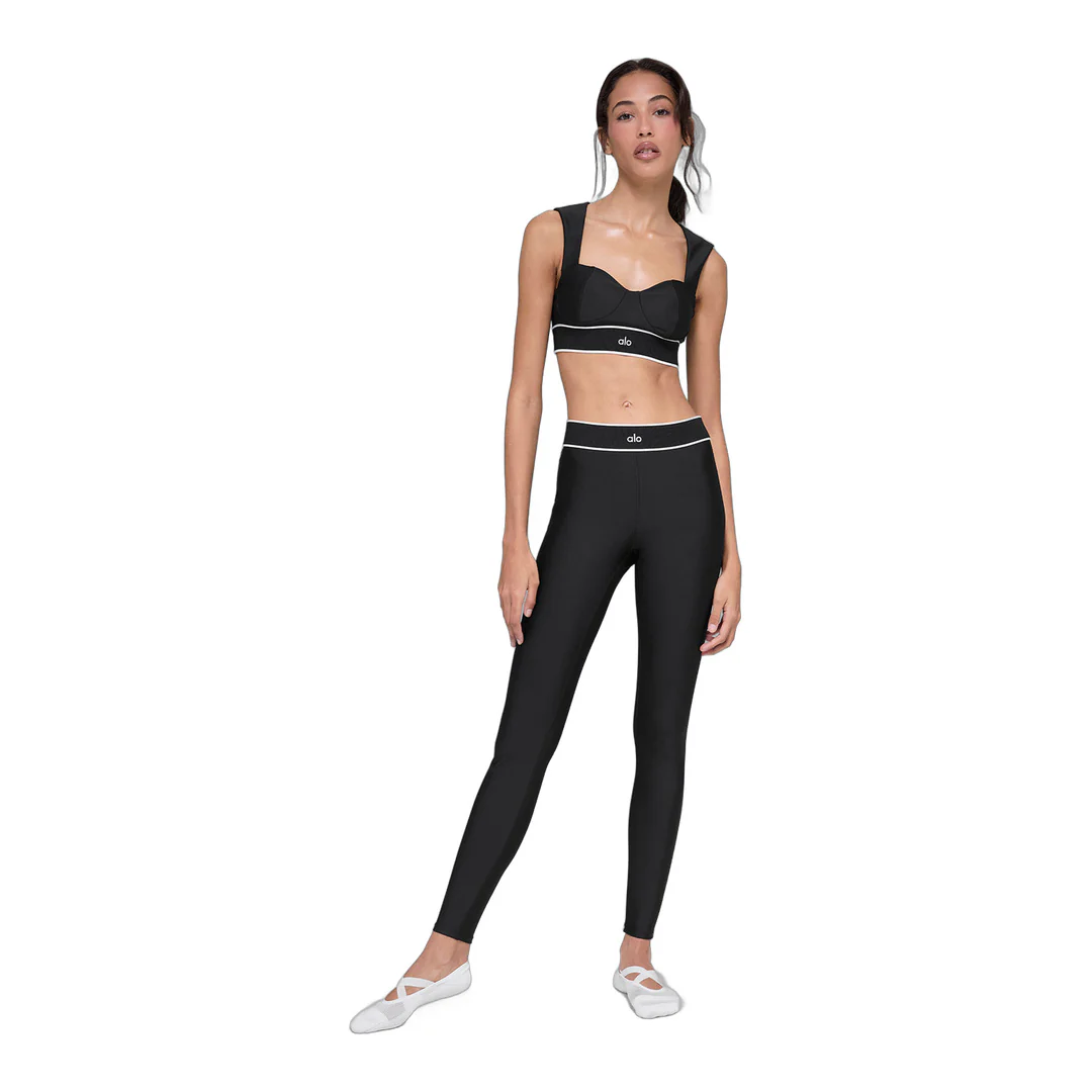 alo Airlift High-Waist Alignment Legging - Black/White - Image 5