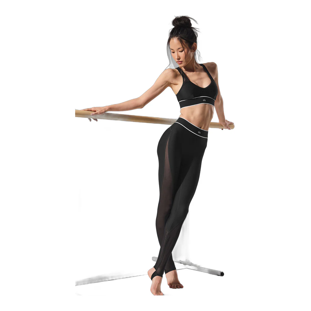 alo Airlift Mesh High-Waist Darling Stirrup Legging - Black - Image 6
