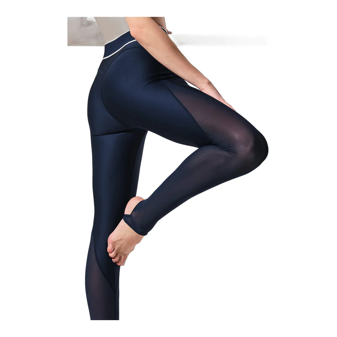 alo Airlift Mesh High-Waist Darling Stirrup Legging - Navy - Image 3