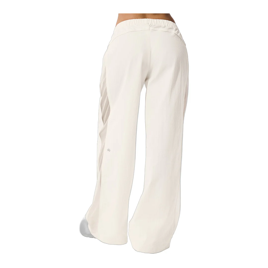 alo High-Waist Origin Wide Leg Track Pant - Ivory - Image 3