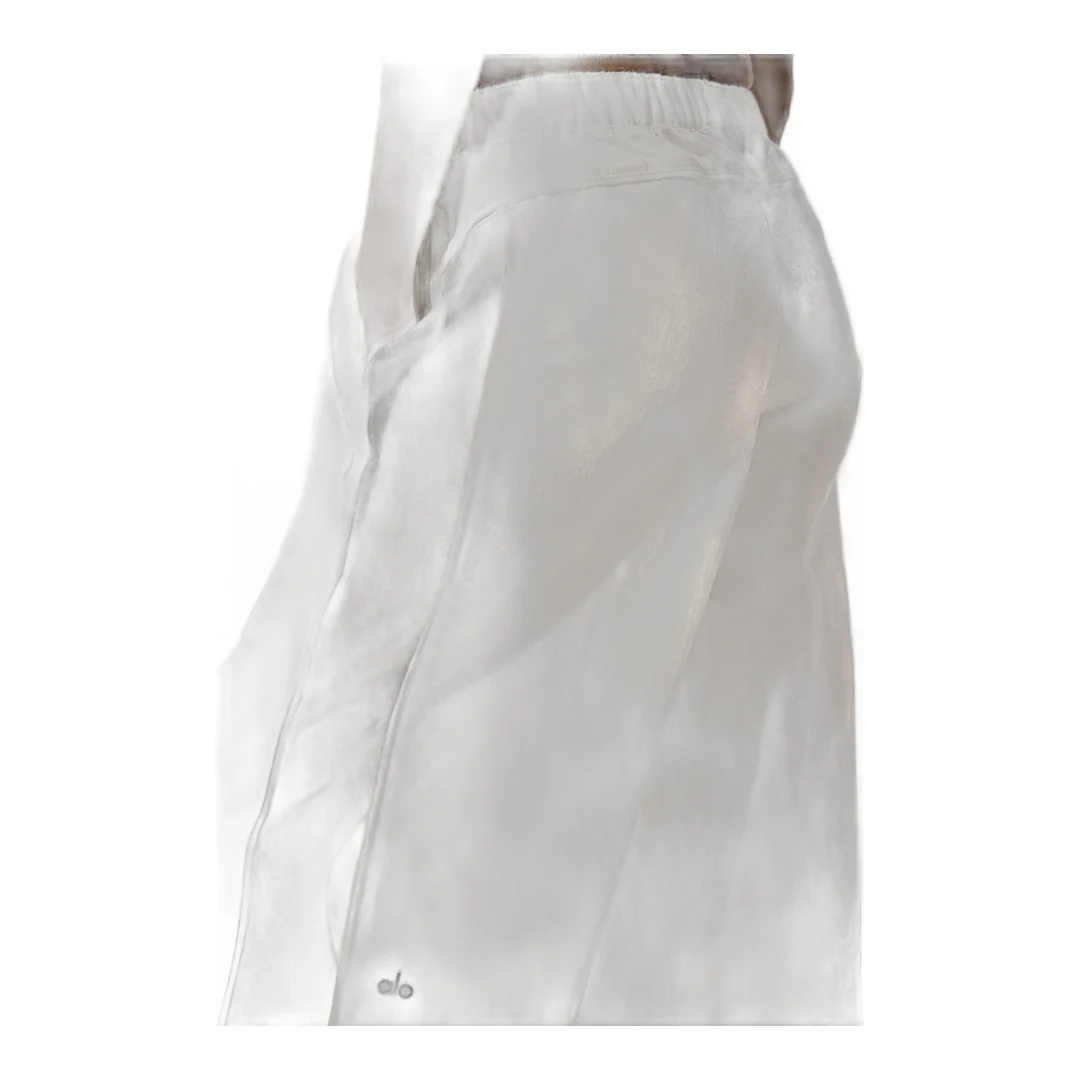 alo High-Waist Origin Wide Leg Track Pant - Ivory - Image 4