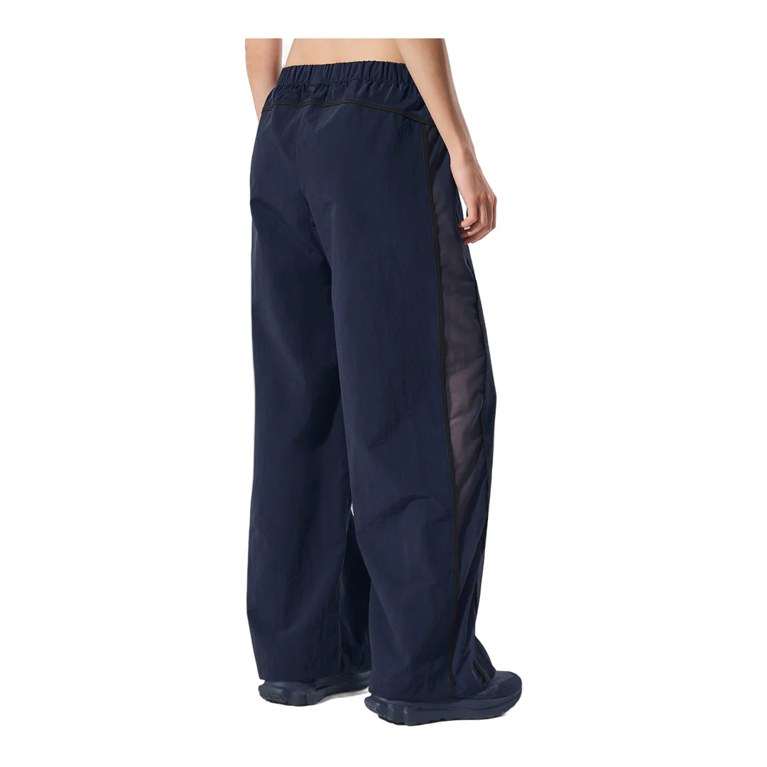 alo High-Waist Origin Wide Leg Track Pant - Navy/Black - Image 3