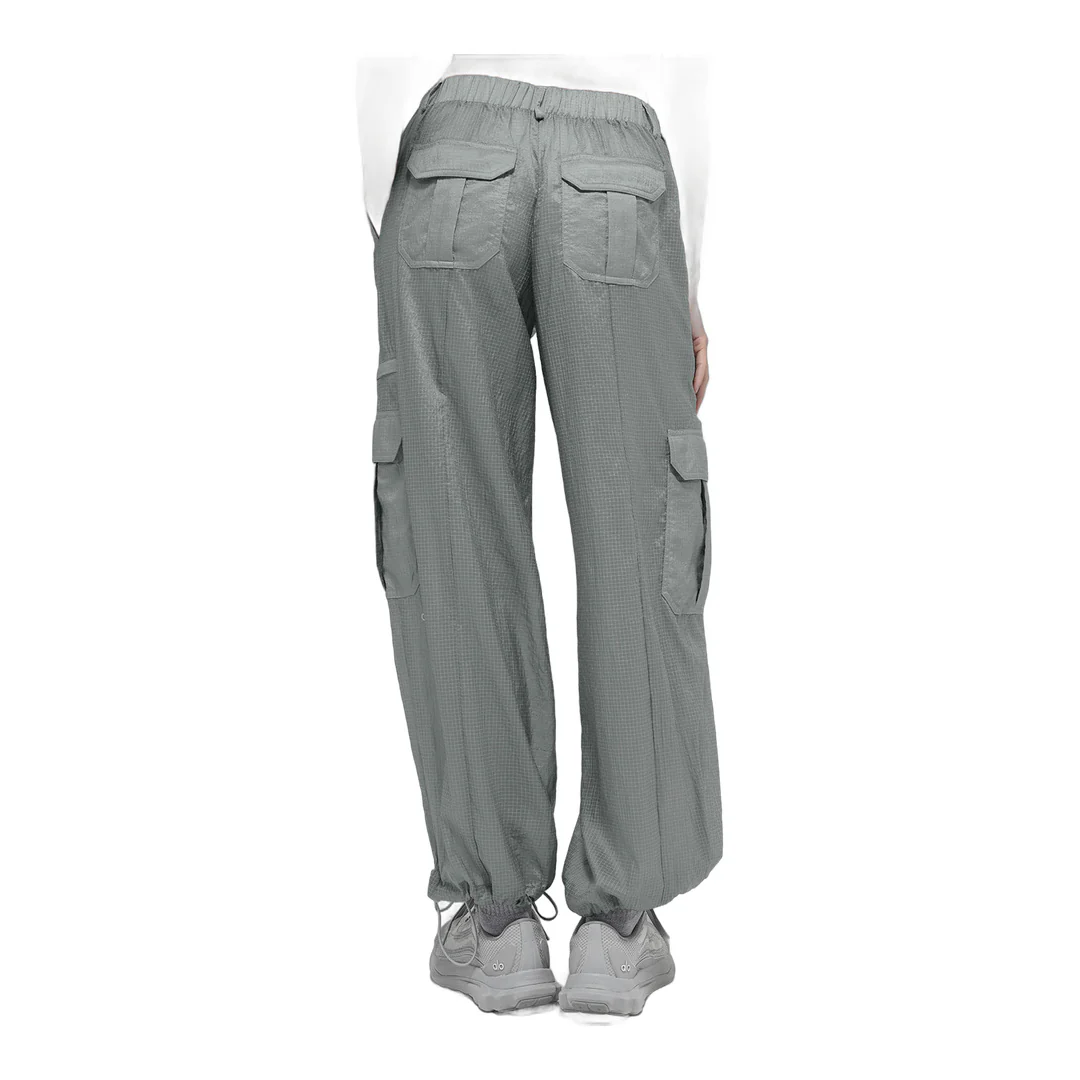 alo Sheer Game Time Wide Leg Jogger - Lunar Grey - Image 3