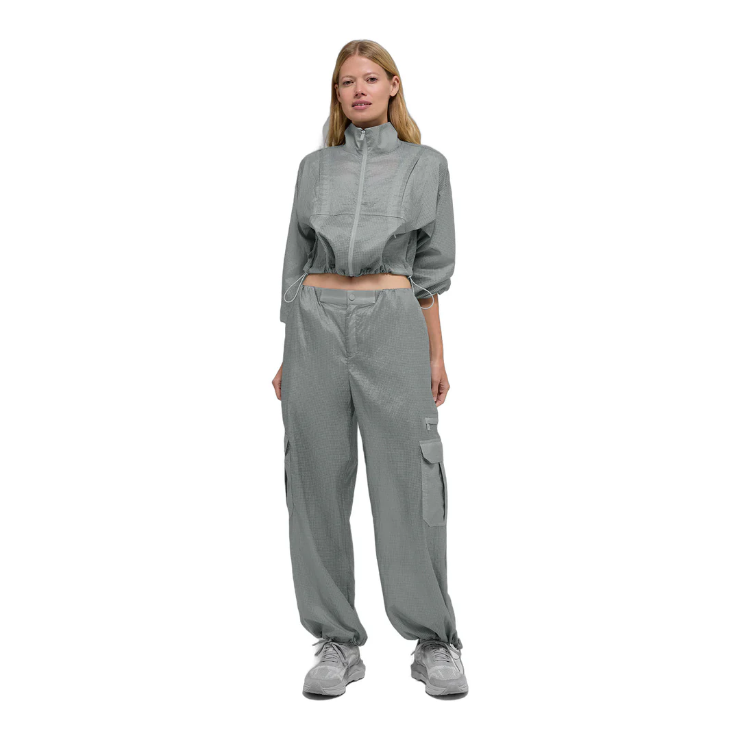 alo Sheer Game Time Wide Leg Jogger - Lunar Grey - Image 5