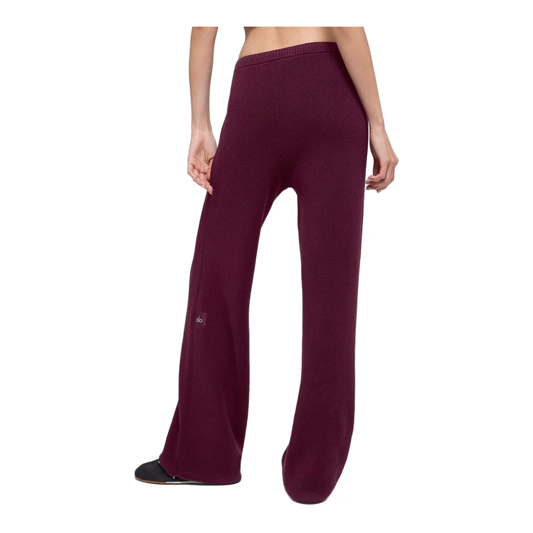alo Supernatural Sweater Pant - Burgundy - Image 4
