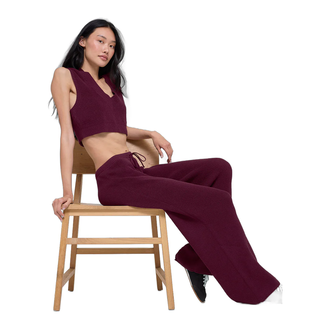 alo Supernatural Sweater Pant - Burgundy - Image 6