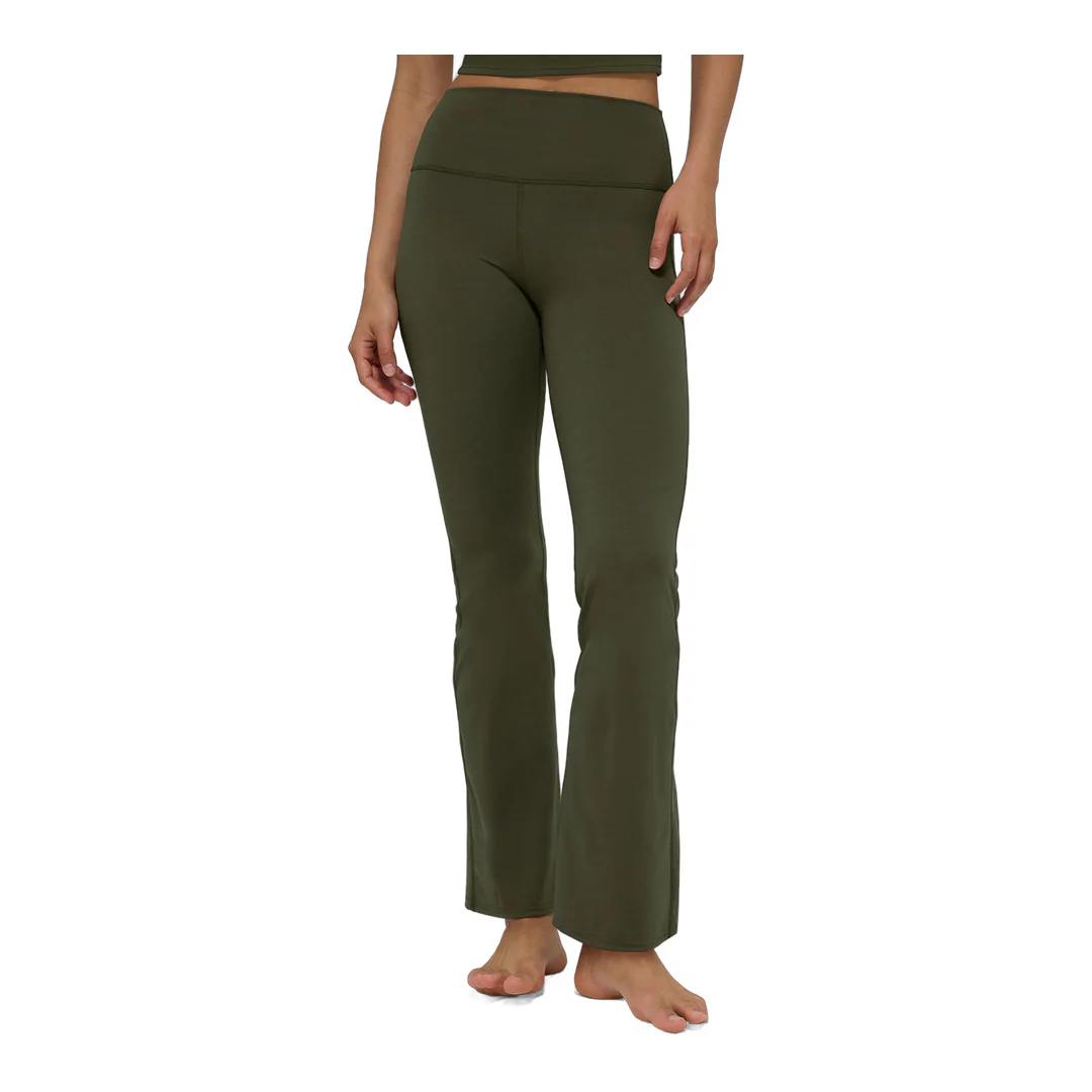 alo ALO Softsculpt High-Waist 7/8 Bootcut Legging - Green Olive