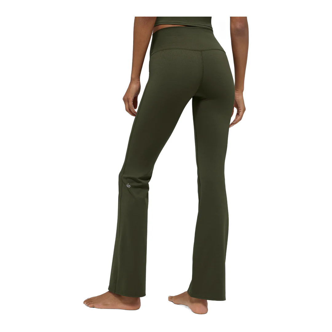 alo ALO Softsculpt High-Waist Bootcut Legging - Green Olive - Image 3