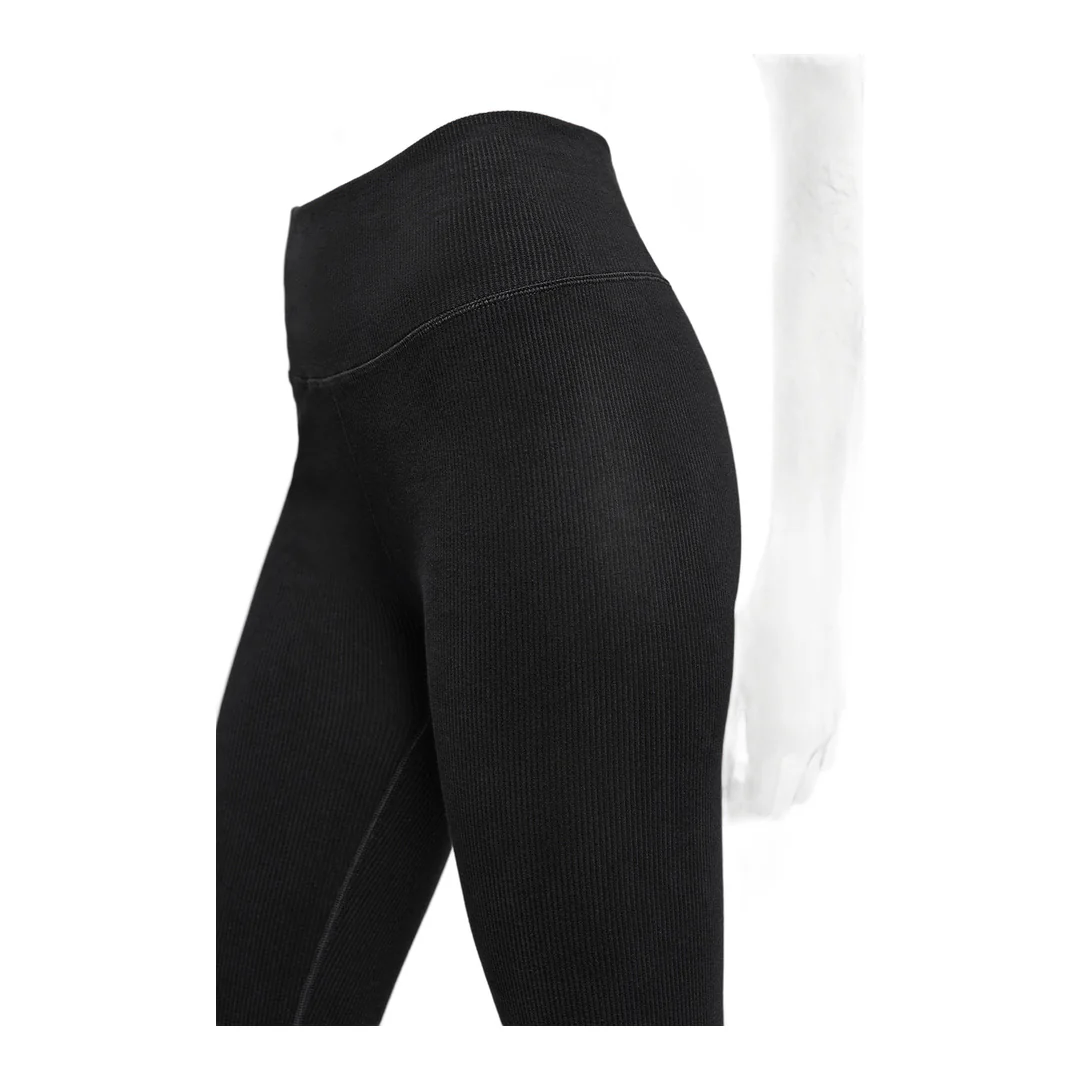 alo Seamless High-Waist Two Tone Rib Legging - Black - Image 3