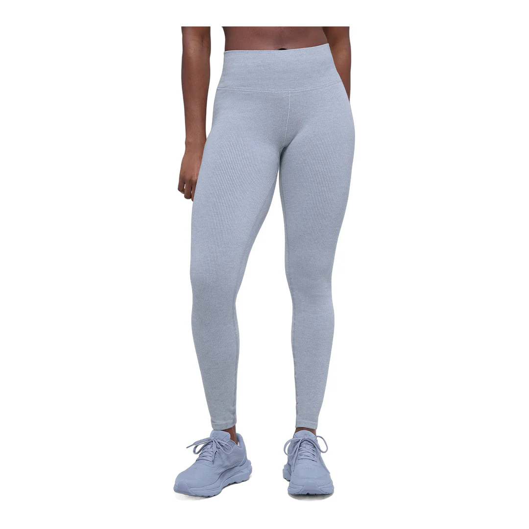 alo Seamless High-Waist Two Tone Rib Legging - Winter Frost Heather