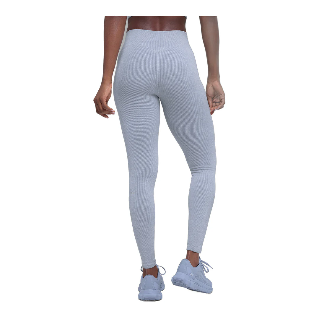 alo Seamless High-Waist Two Tone Rib Legging - Winter Frost Heather - Image 3