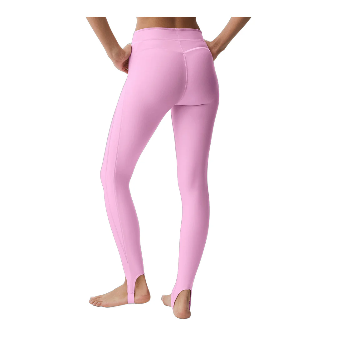 alo Airlift High-Waist Love Language Stirrup Legging - Candy Heart Pink - Image 2