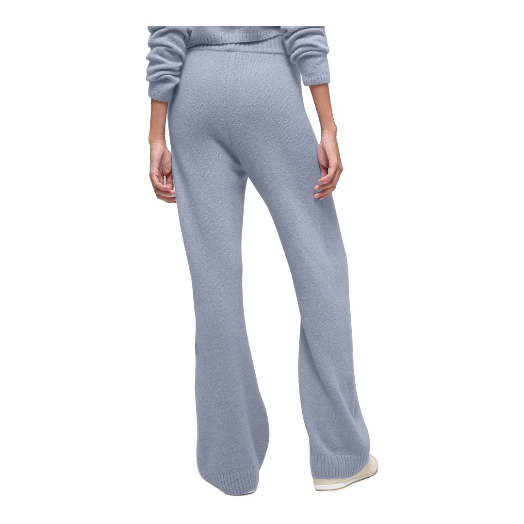 alo Wool Cashmere High-Waist New Class Wide Leg Pant - Winter Frost - Image 2
