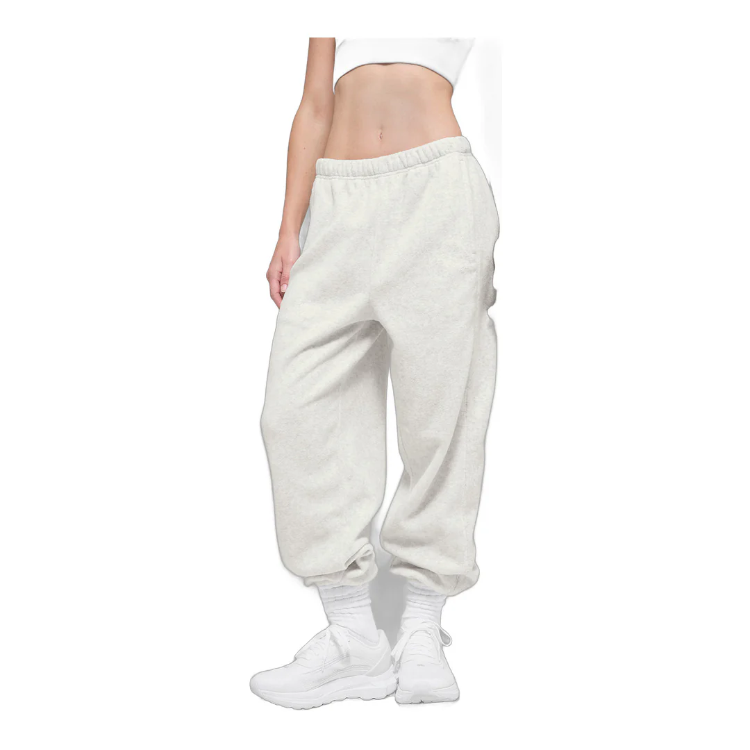 alo Polar Fleece High-Waist Retreat Jogger - White Heather Grey
