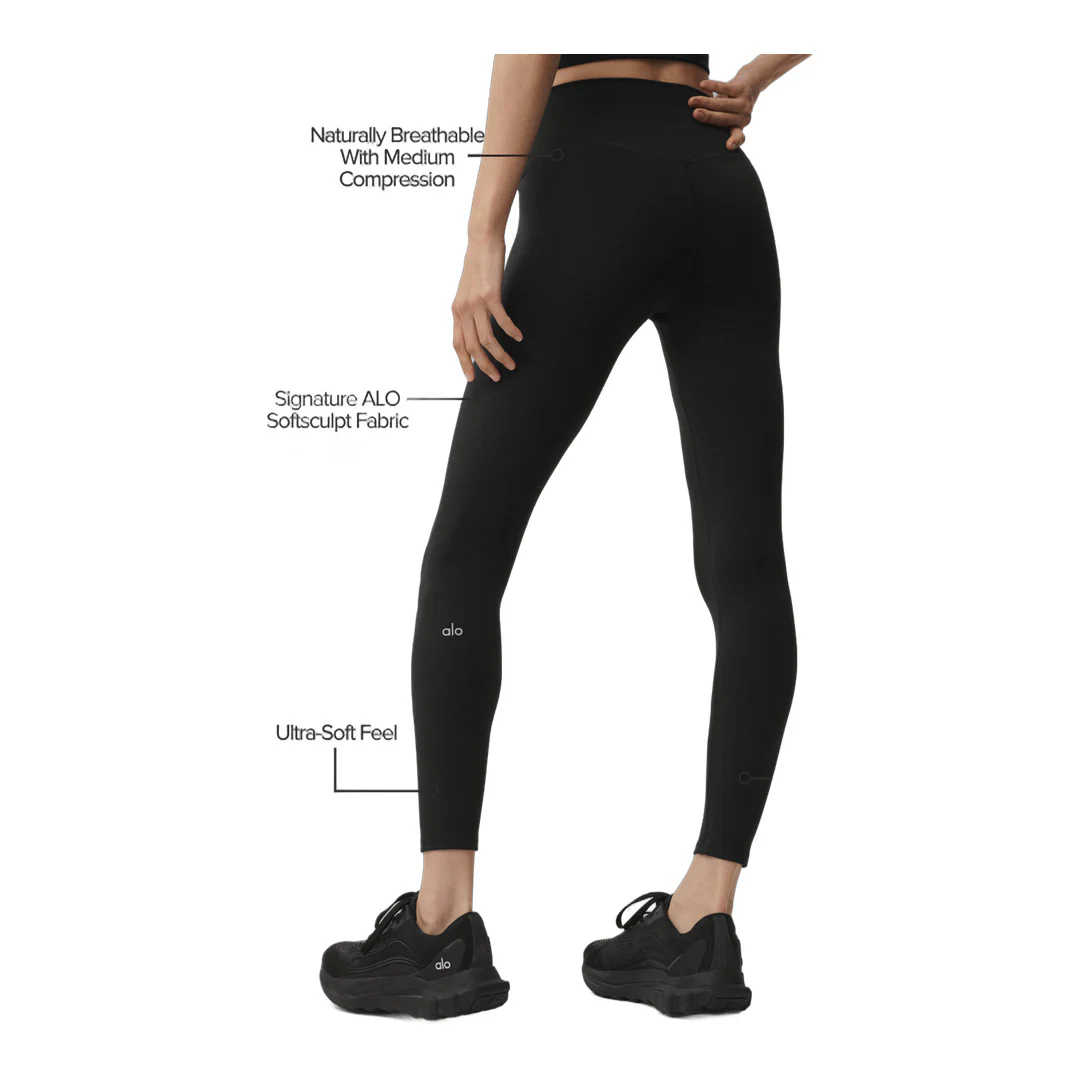 alo ALO Softsculpt High-Waist 7/8 Legging - Black - Image 2