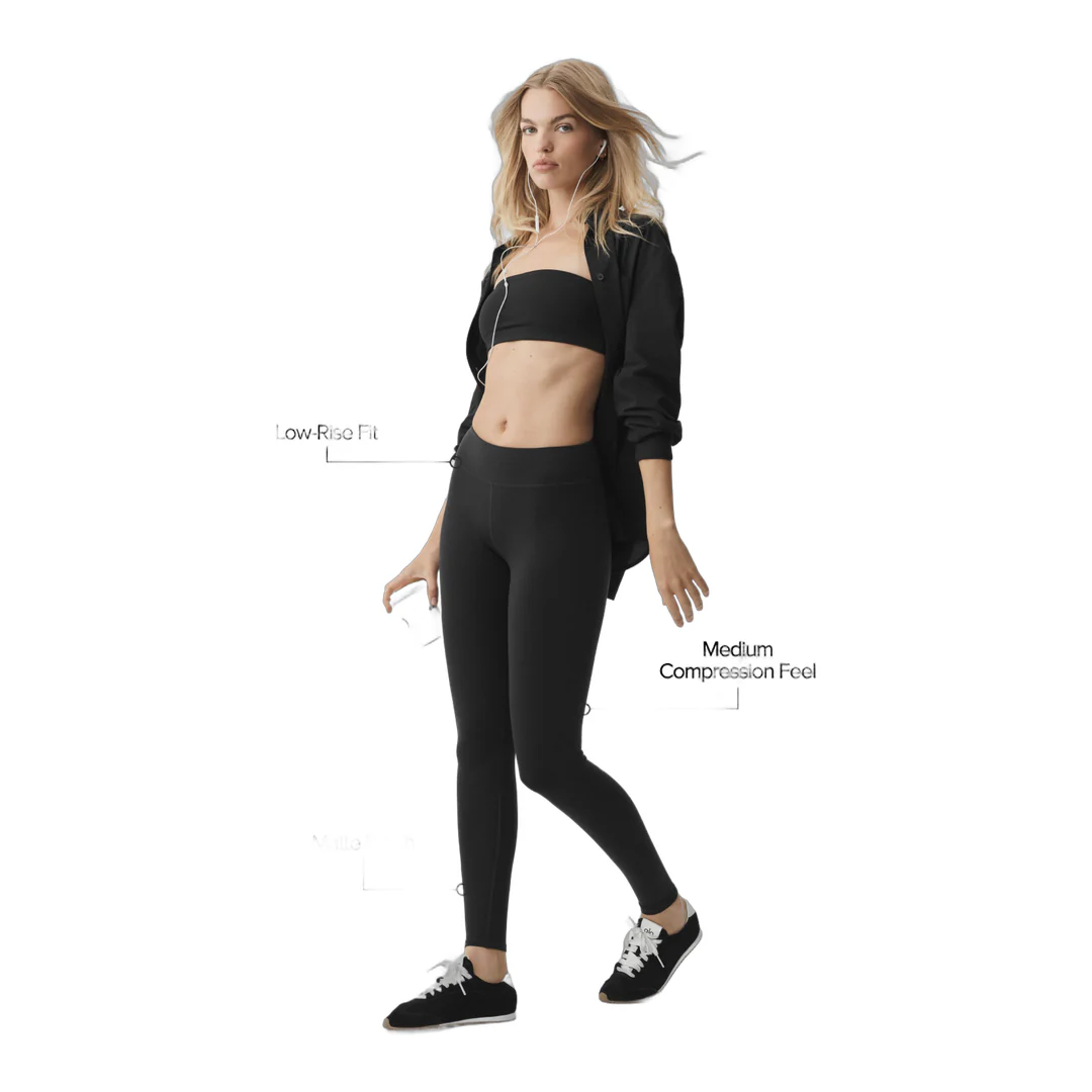 alo Airbrush Low-Rise Legging - Black - Image 2