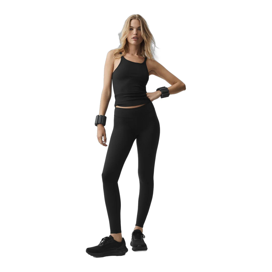 alo Airbrush Mid-Rise Legging - Black - Image 5
