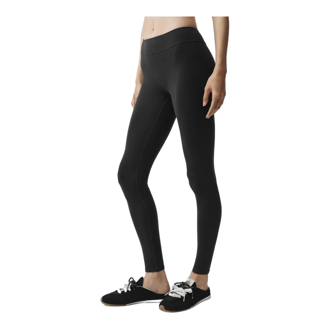 alo Airbrush Mid-Rise 7/8 Legging - Black