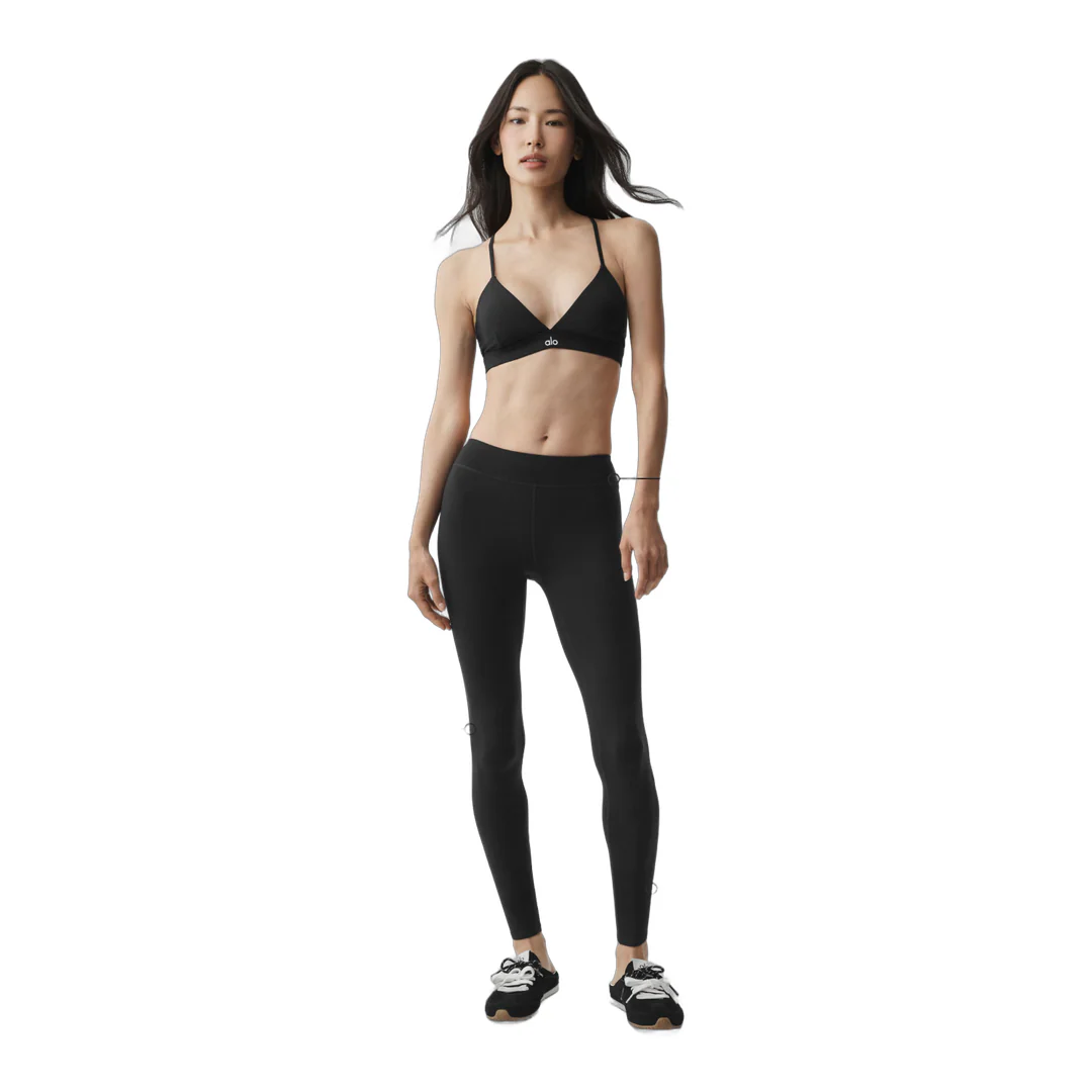 alo Airbrush Mid-Rise 7/8 Legging - Black - Image 2