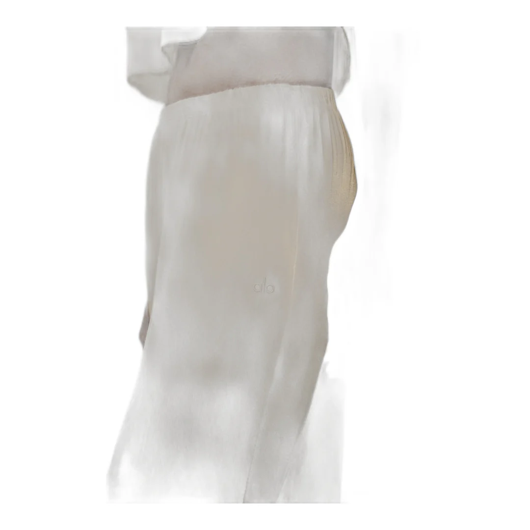 alo Silk Blend High-Waist Radiance Pant - Sandy Beige - Image 4