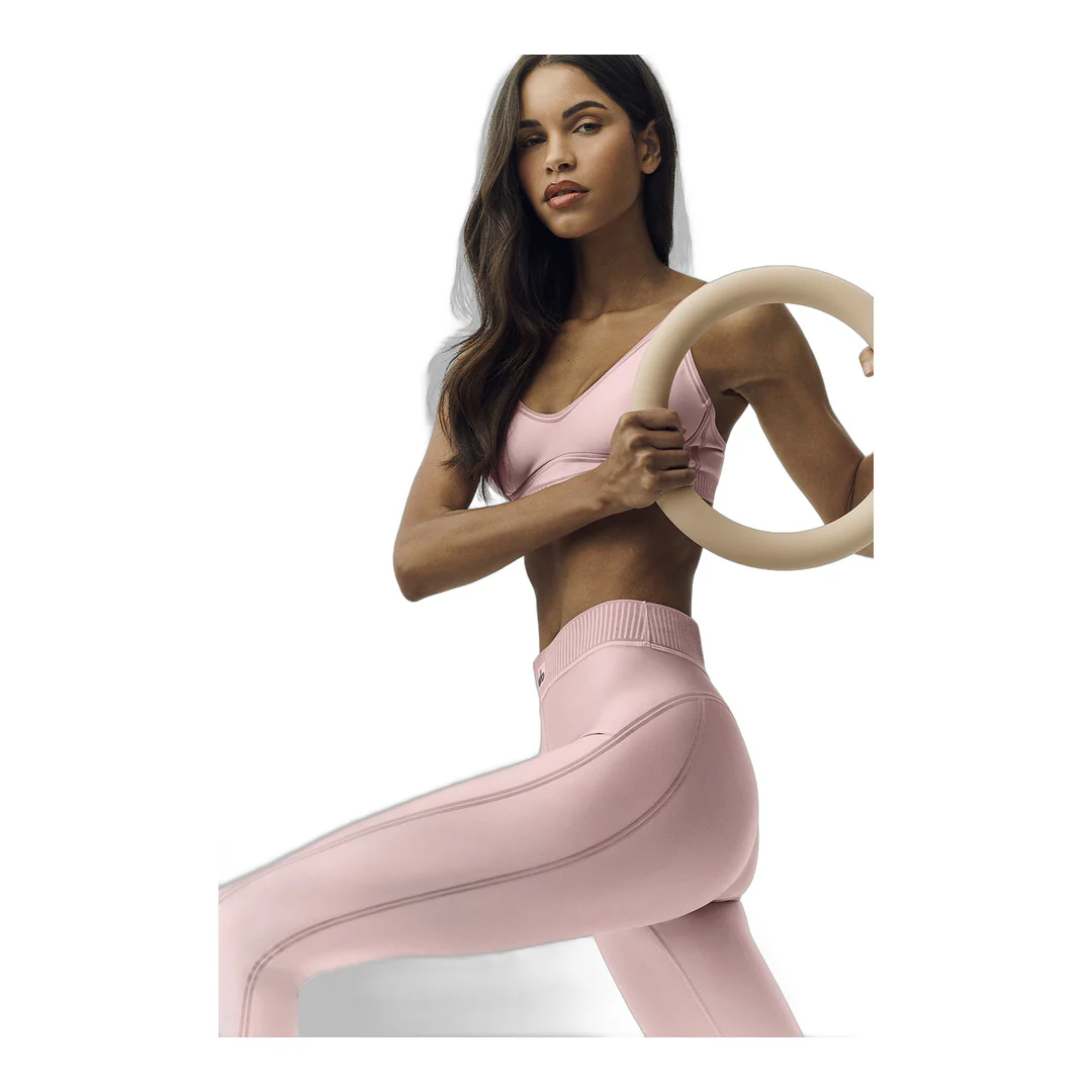 alo Airlift Line Up Mirage 7/8 Legging - Pink Champagne - Image 4