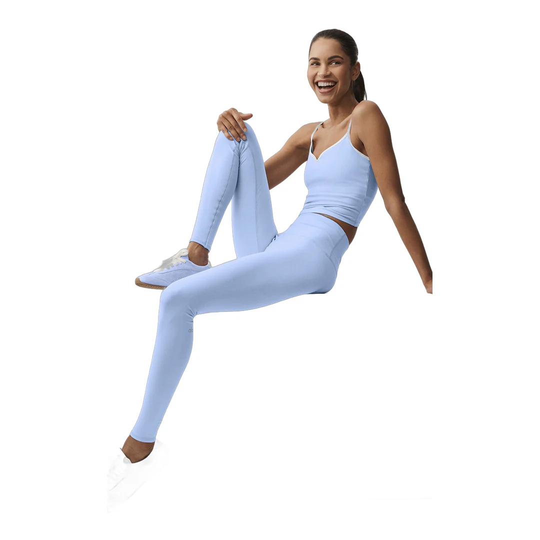 alo High-Waist Airbrush Legging - Light Provence Blue - Image 5