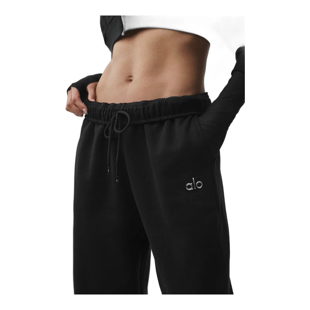 alo Accolade Cutoff Sweatpant - Black - Image 3