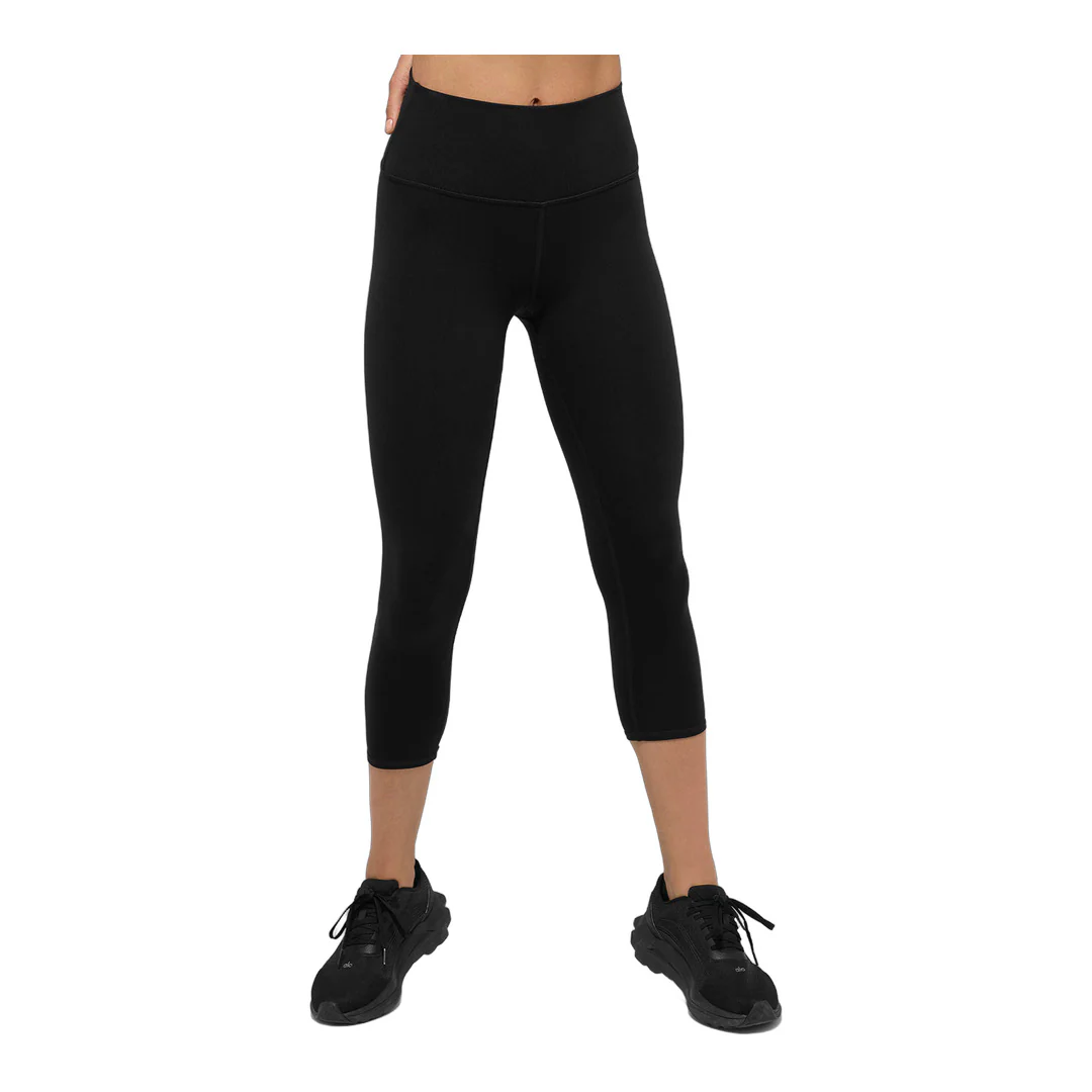 alo High-Waist Airbrush Capri - Black