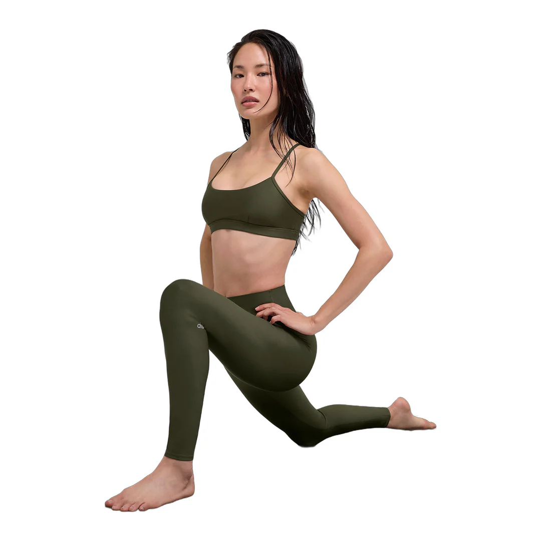 alo High-Waist Airlift Legging - Green Olive - Image 4