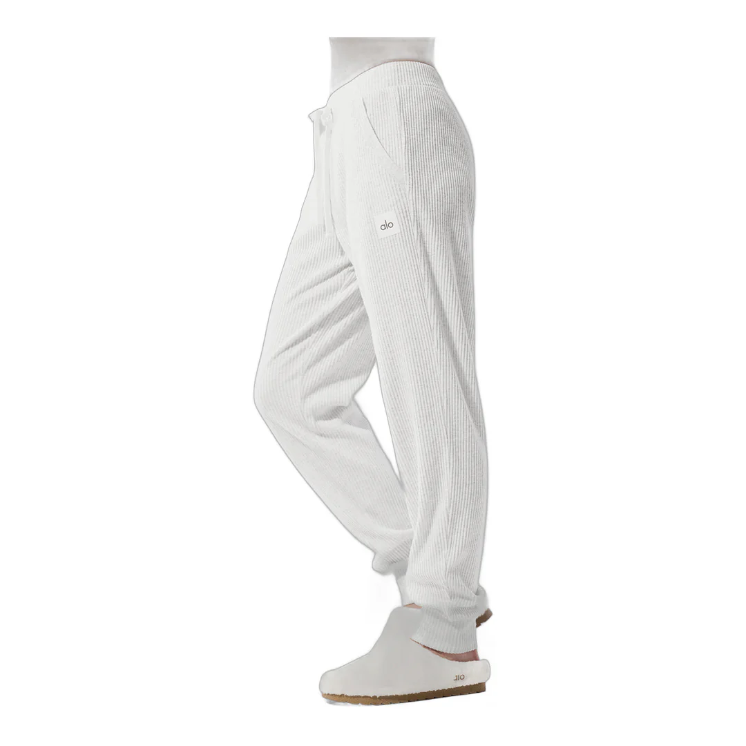 alo Muse Sweatpant - White Heather - Image 3