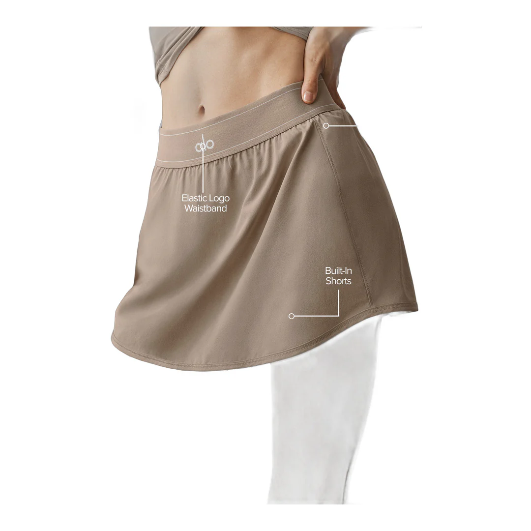 alo Match Point Tennis Skirt - Gravel - Image 2