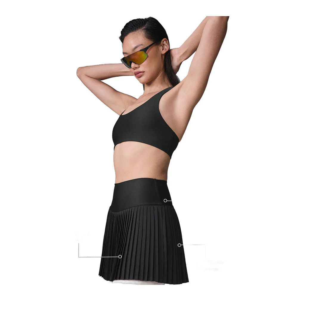 alo Grand Slam Tennis Skirt - Black